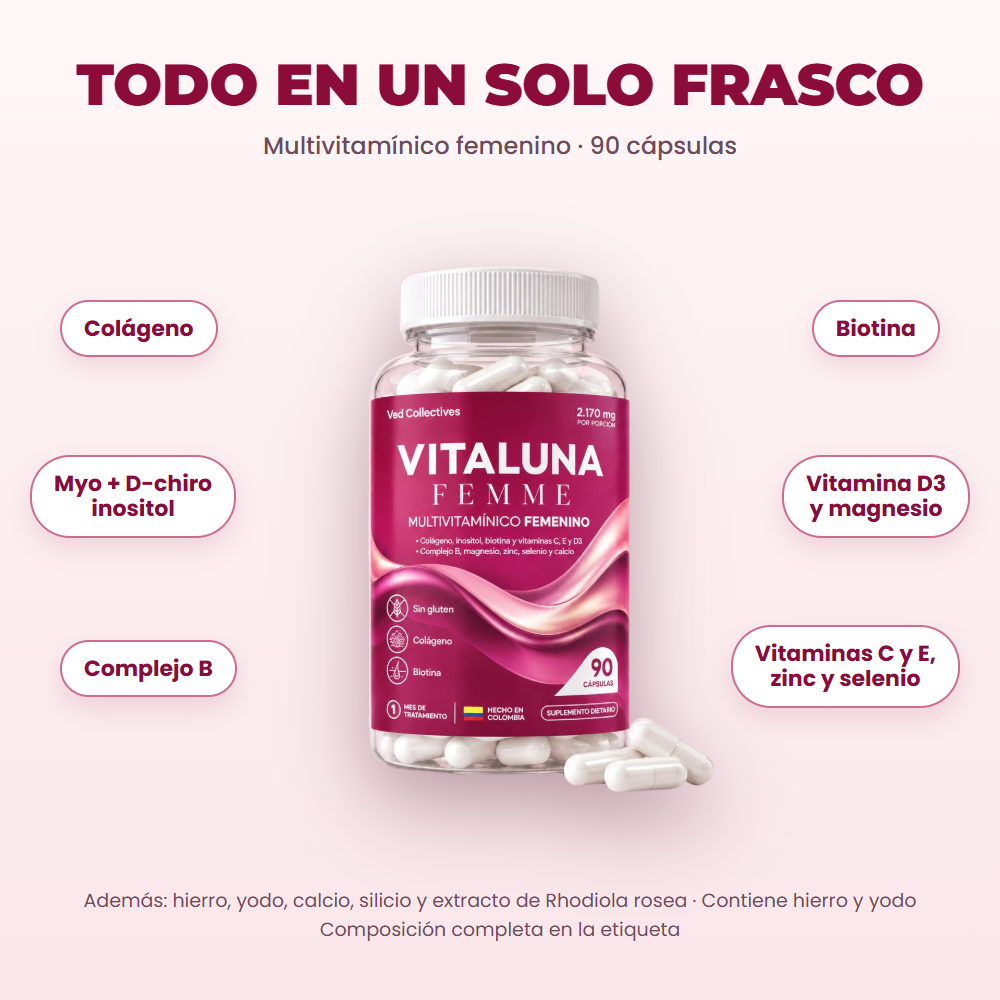 Ingredientes de la fórmula de Vitaluna Femme